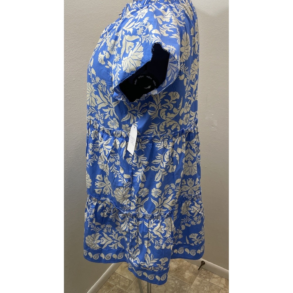 Eurosummer Coastal Blue Floral Dress XL 16-18 Resortwear Vacationwear - Picture 11 of 14